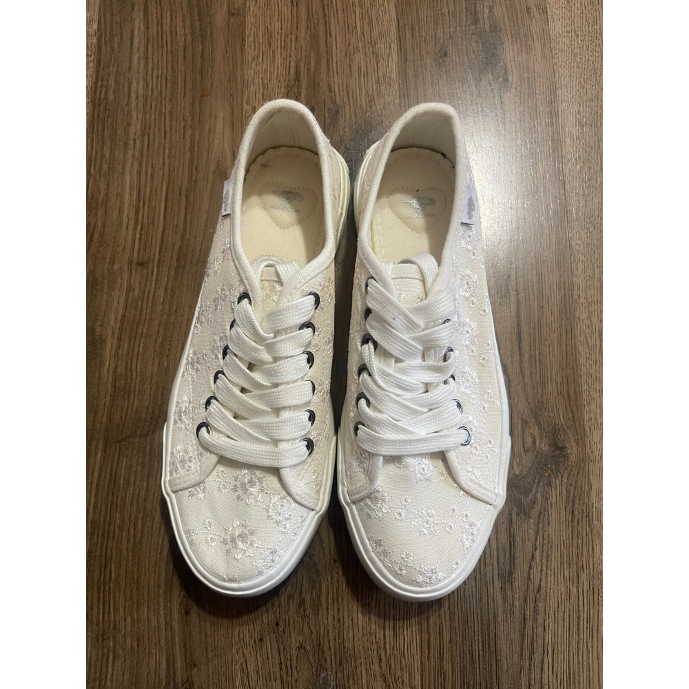 Rocket Dog Shoes, Women's Size 8, White, Floral, Tennis Shoes, Lace Up